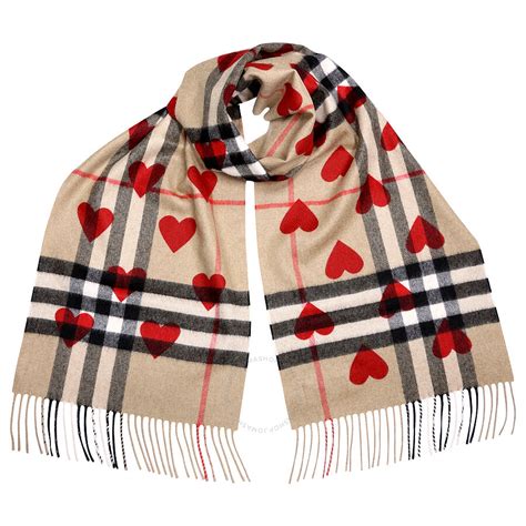 burberry cashmere scarf with black hearts|burberry check cashmere scarf sale.